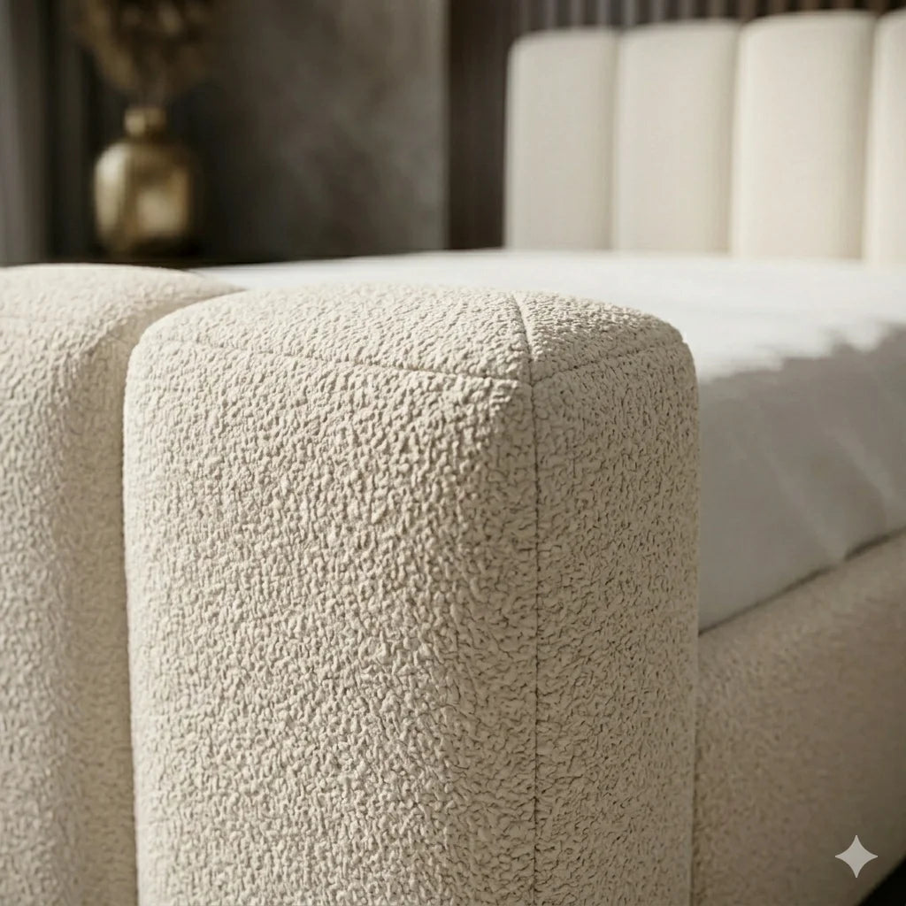Luxury Ottoman Storage Velano Bed UK  Upholstered Storage Bed close view