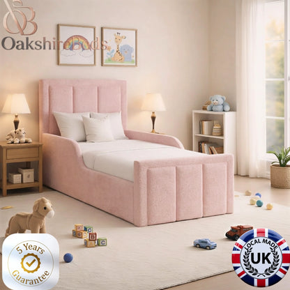 Luxury Teddy Haven Kids Bed by OakshireBeds 2026 Design pink color variation.webp