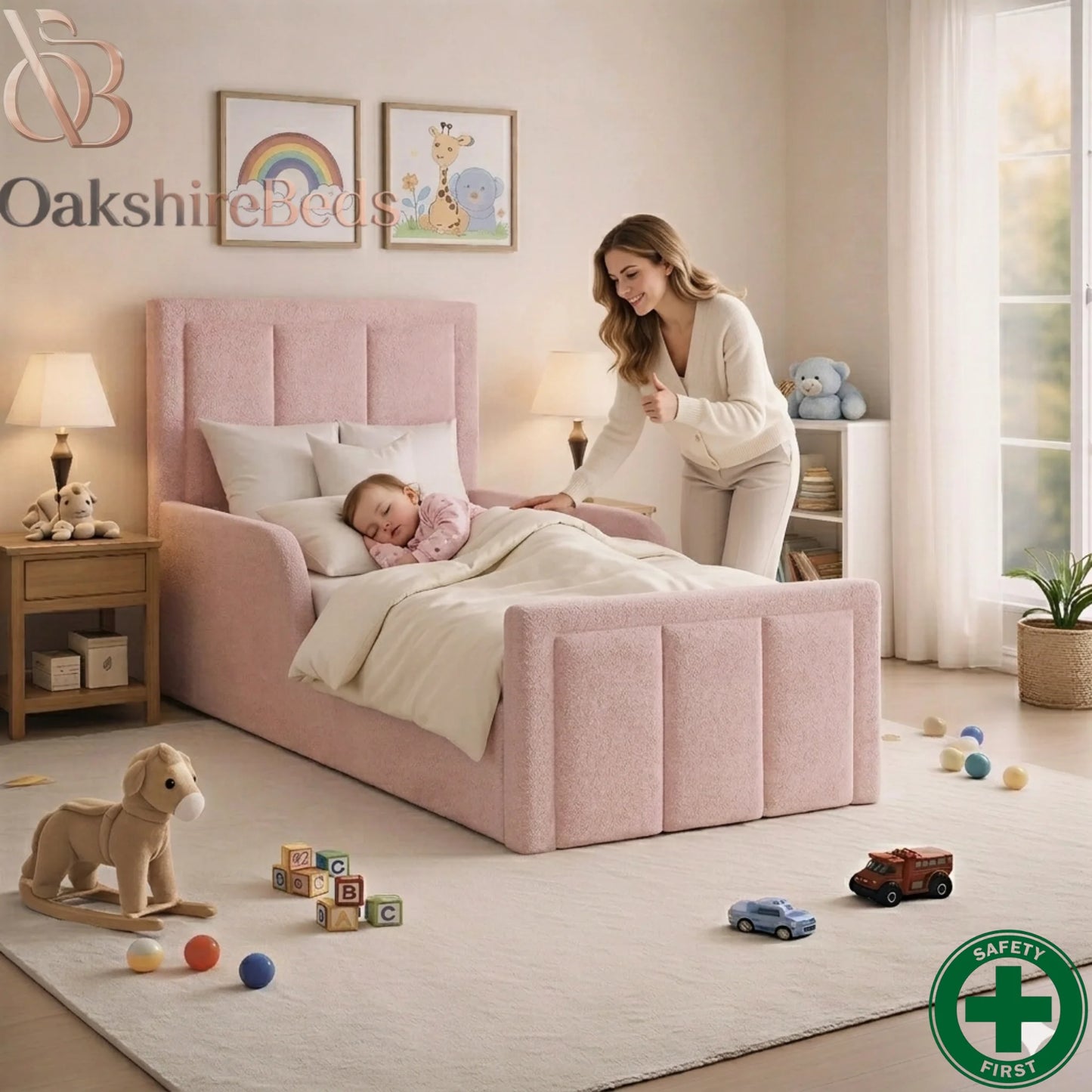 Luxury Teddy Haven Kids Bed by OakshireBeds 2026 Design kids enjoying bed.webp