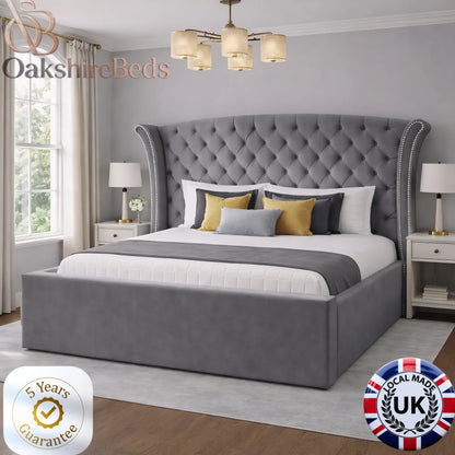 Luxury Upholstered Laila Bed UK | Winged Headboard & Handmade Design