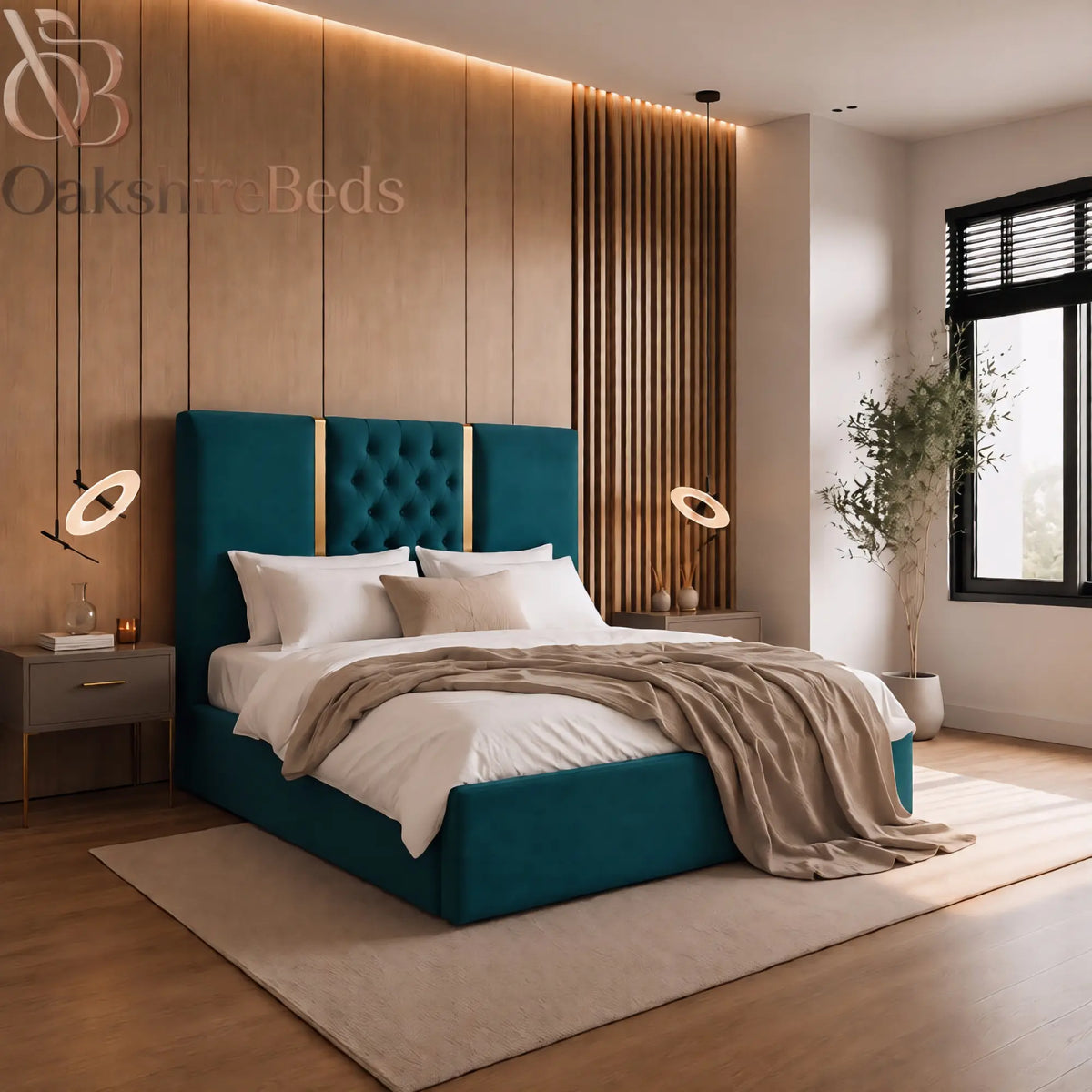 Malena Trim Floor-Standing Headboard | OakshireBeds