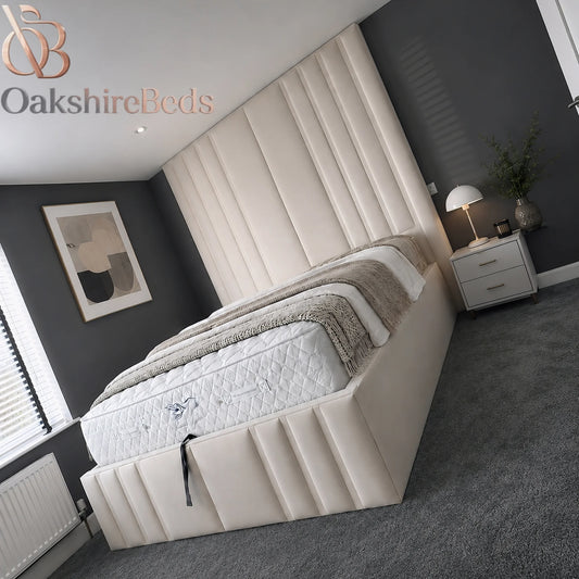 Marcello High Storage Bed UK | 18" Luxury Upholstered Ottoman Storage Bed | OakshireBeds