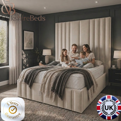 Marcello High Storage Bed UK | 18" Luxury Upholstered Ottoman Storage Bed | OakshireBeds