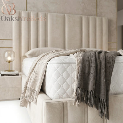Marcello High Storage Bed UK | 18" Luxury Upholstered Ottoman Storage Bed | OakshireBeds