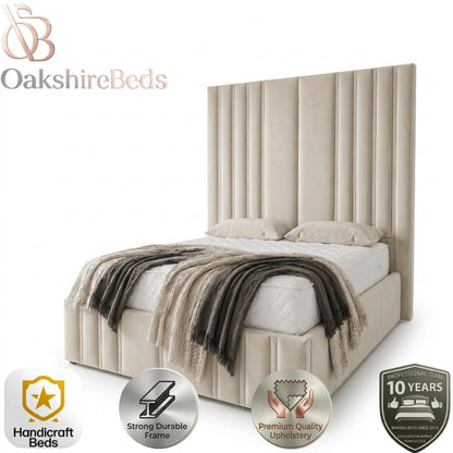 Marcello High Storage Bed UK | 18" Luxury Upholstered Ottoman Storage Bed | OakshireBeds