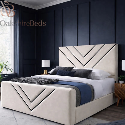 Mason V Trim Bed size chart showing single double king and super king bed dimensions UK