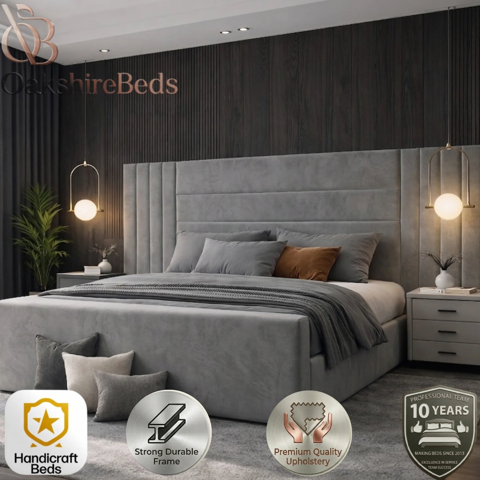 Monarch Luxe Bed | Luxury Upholstered Bed Frame with Storage – OakshireBeds