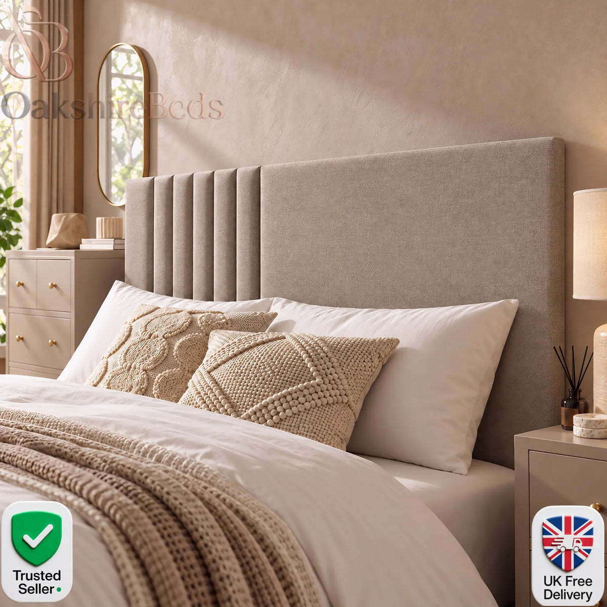 Naples Floor-Standing Headboard | OakshireBeds