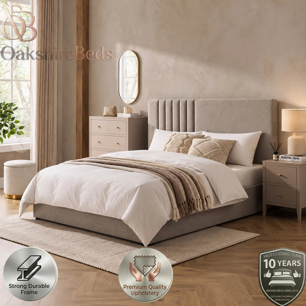 Naples Storage Bed | Upholstered Bed | OakshireBeds