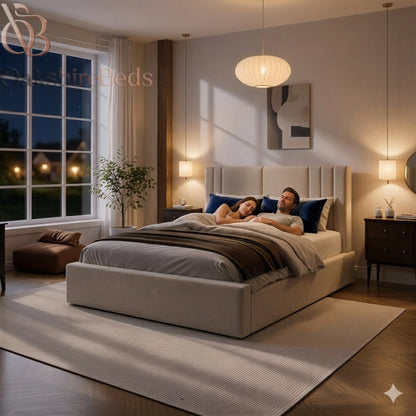 Naples Aura Bed UK | Modern Upholstered Storage Bed | OakshireBeds