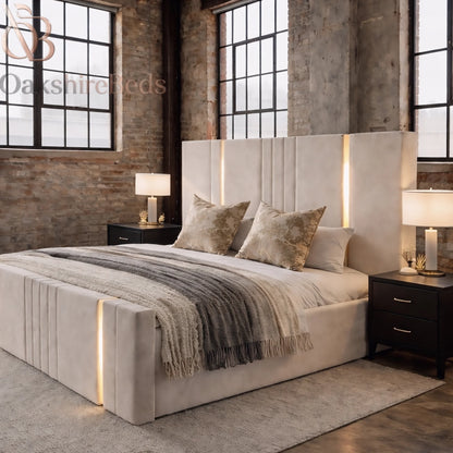 Nash Lane Trim Bed ottoman storage option with hidden underbed storage and luxury upholstery