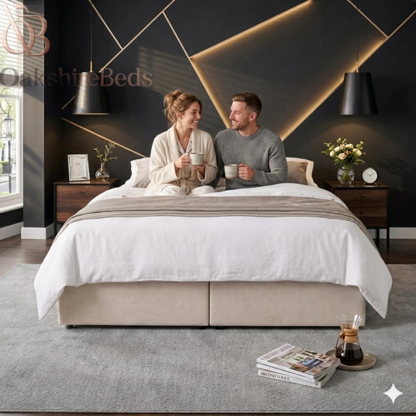 Nova Solid Divan Storage UK | Luxury Lift-Up Storage Divan Base | OakshireBeds