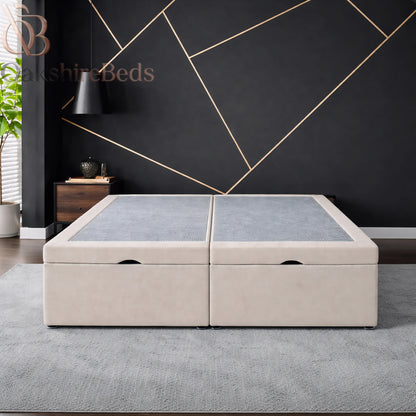 Affordable divan storage base UK with spacious lift up storage and premium upholstered finish