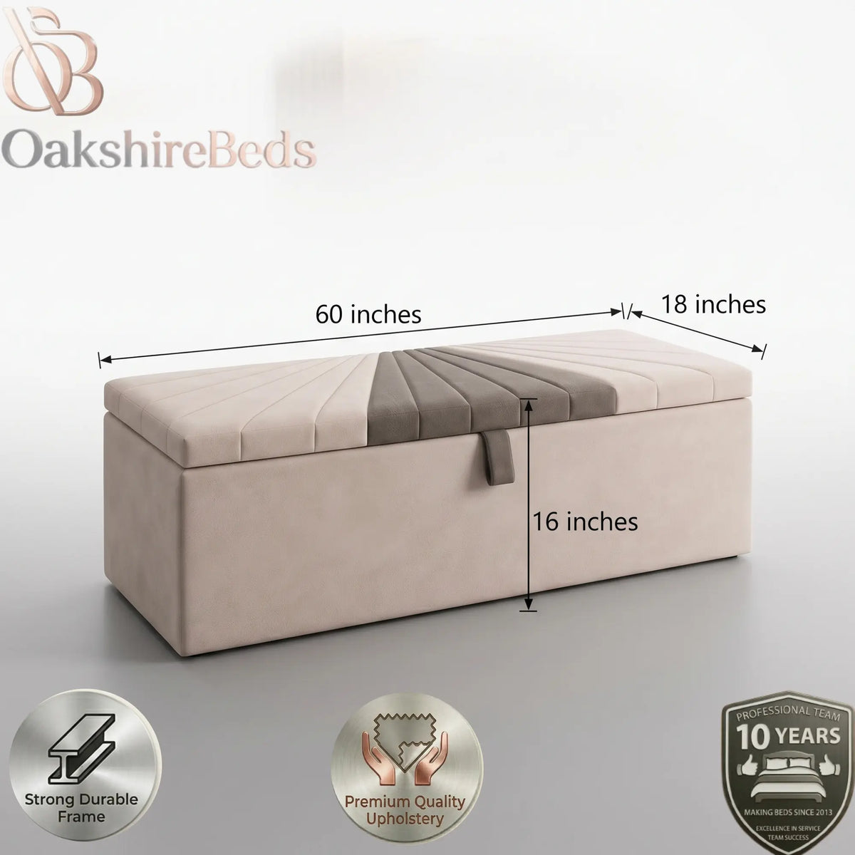 Opal Blanket Box – Luxury Upholstered Bedroom Storage