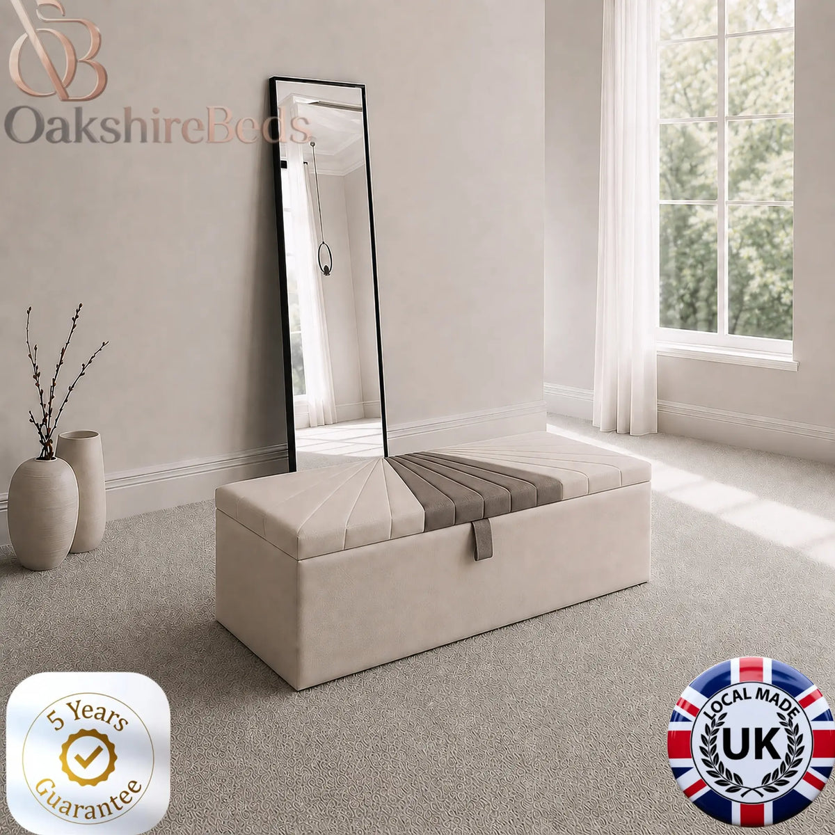 Opal Blanket Box – Luxury Upholstered Bedroom Storage