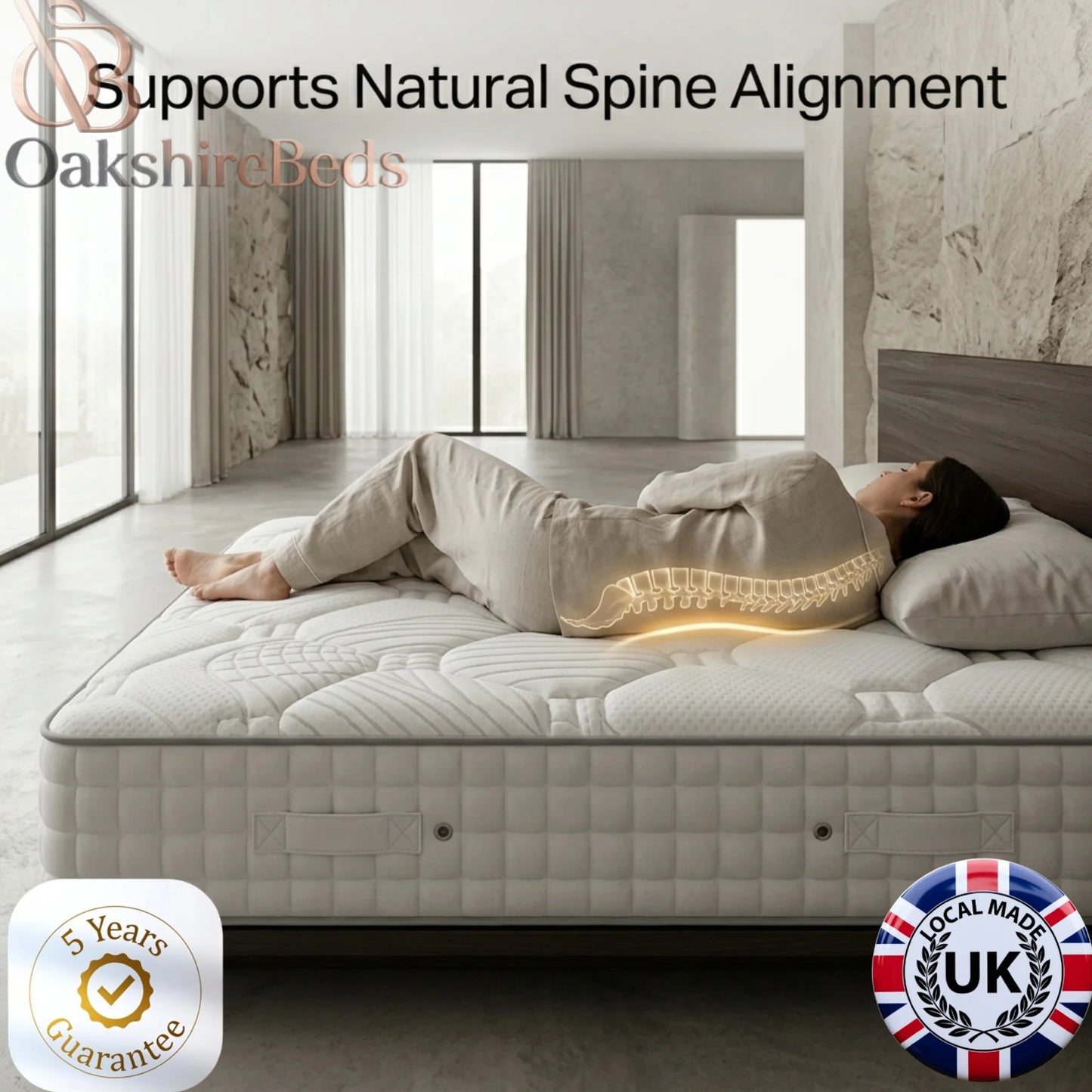 OrthoLux Mattress UK  Firm Double Foam Mattress  OakshireBeds