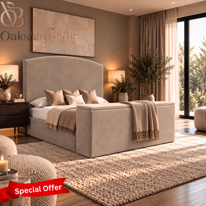 Oslo TV Bed | Upholstered TV Lift Bed | OakshireBeds