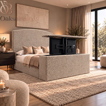 Oslo TV Bed | Upholstered TV Lift Bed | OakshireBeds