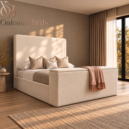 Ostello TV Bed | Upholstered TV Lift Bed | OakshireBeds