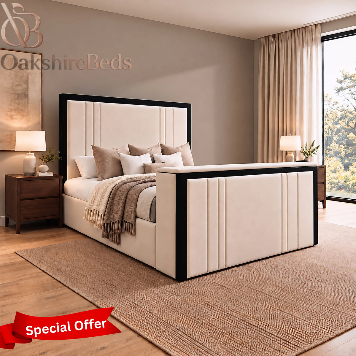 Perla Dual Design TV Bed | OakshireBeds
