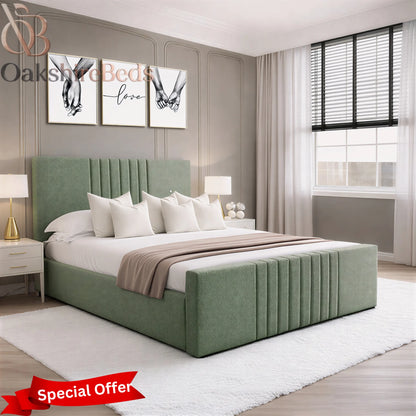 Prague Luxury Upholstered Bed Frame with Storage Options | OakshireBeds UK