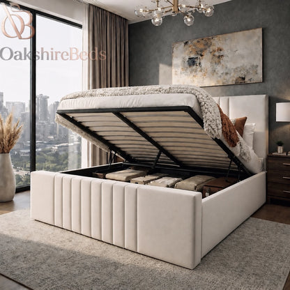 Prague Luxury Upholstered Bed Frame with Storage Options | OakshireBeds UK