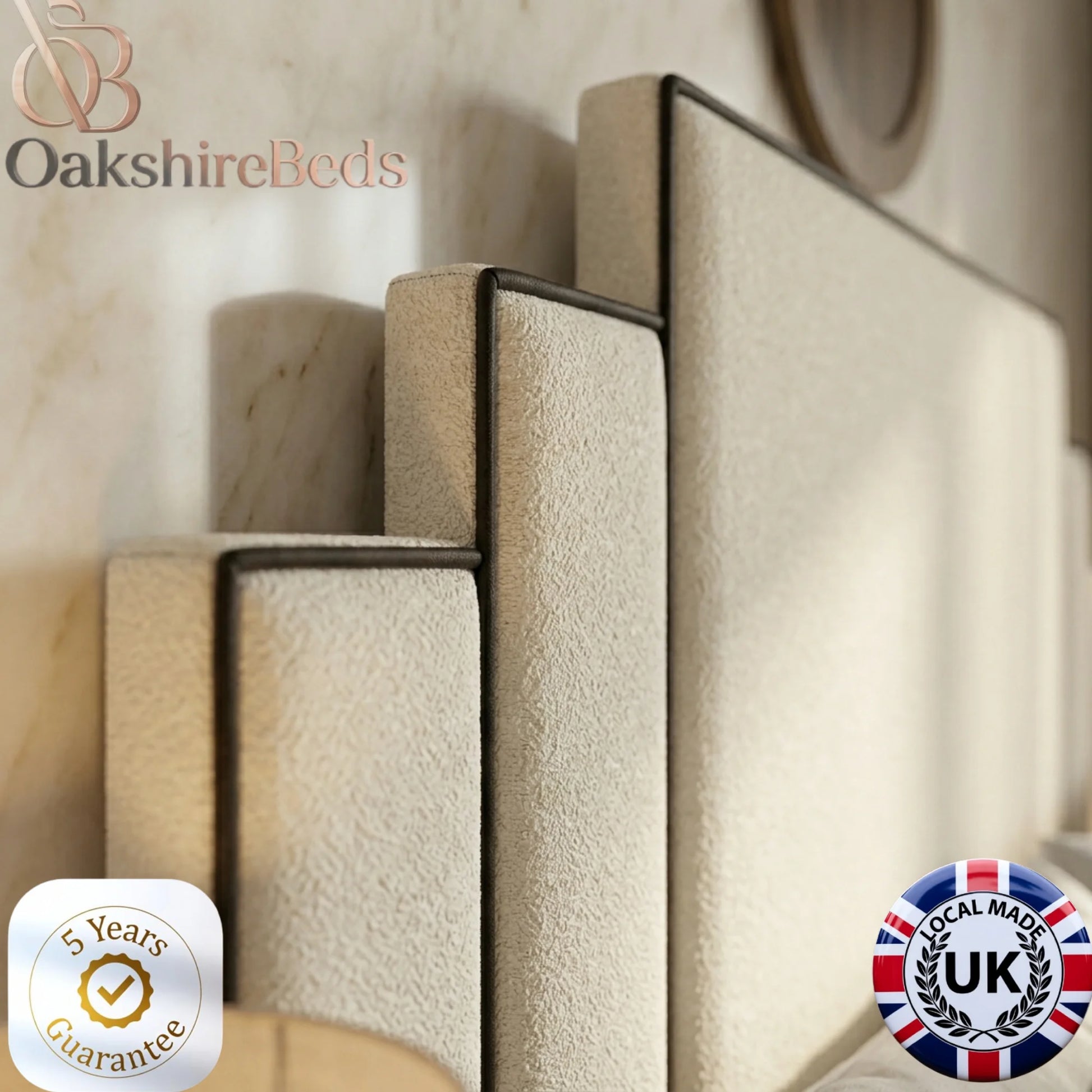 Reina Luxury Upholstered Bed Frame with Ottoman Storage | OakshireBeds UK