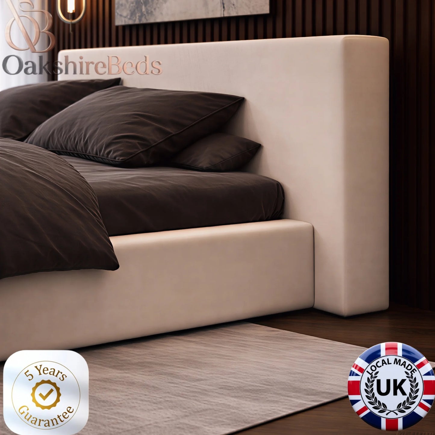 Umbra Bed Frame UK – Modern Upholstered Ottoman Cage Storage Wing Bed | OakshireBeds