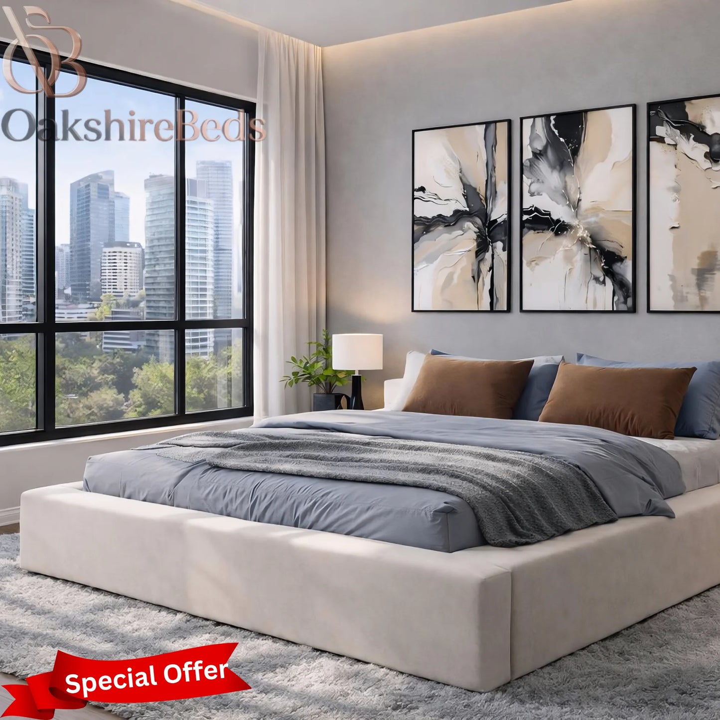 Rowan Ottoman Bed – Luxury Storage Bed Frame | OakshireBeds UK