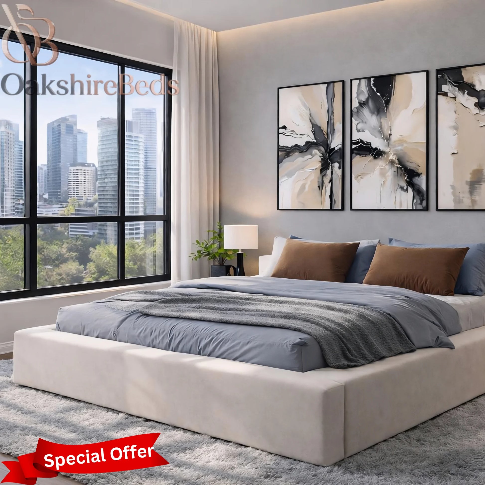 Rowan Ottoman Bed – Luxury Storage Bed Frame | OakshireBeds UK