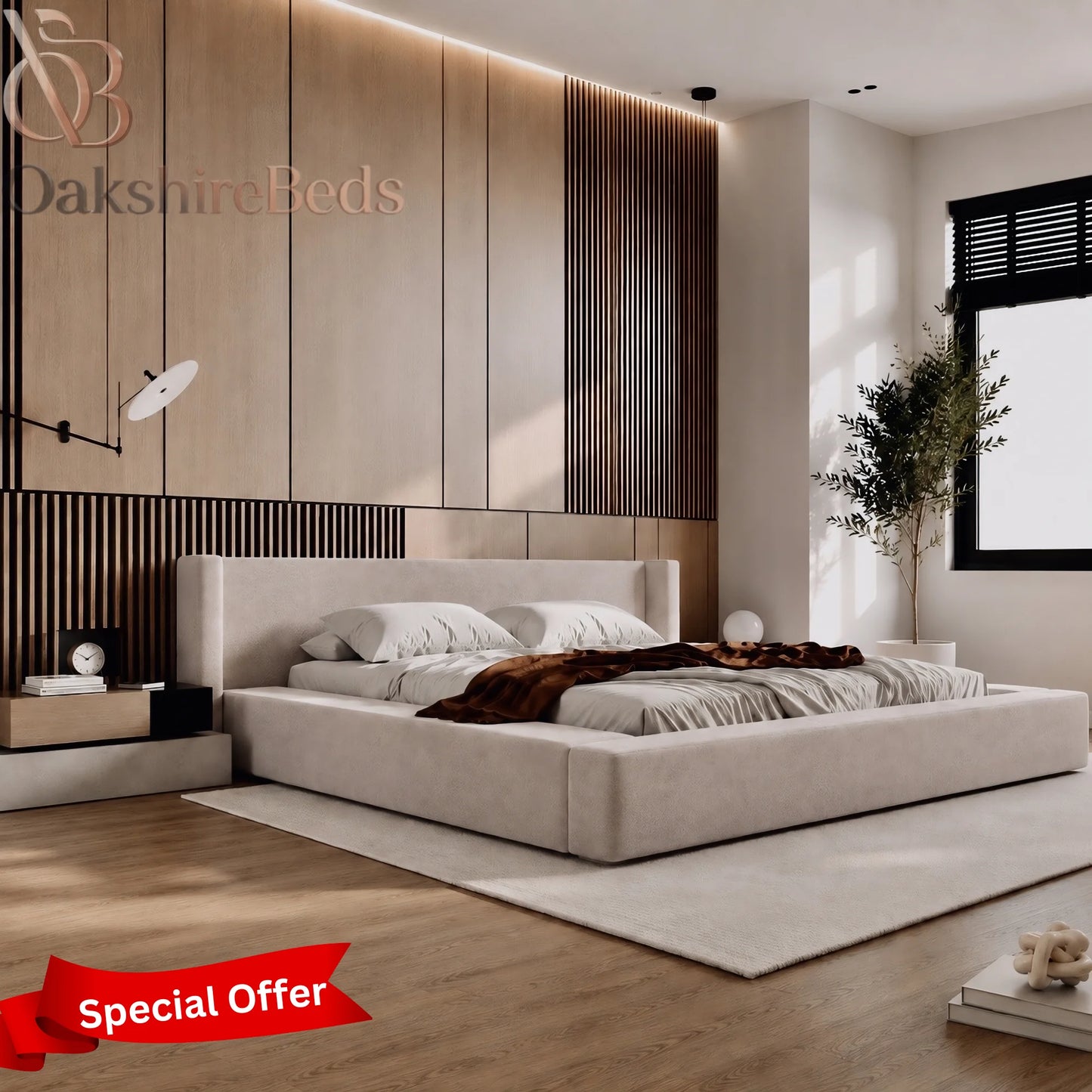 Rowan Ottoman Wing Bed – Luxury Storage Bed Frame | OakshireBeds UK