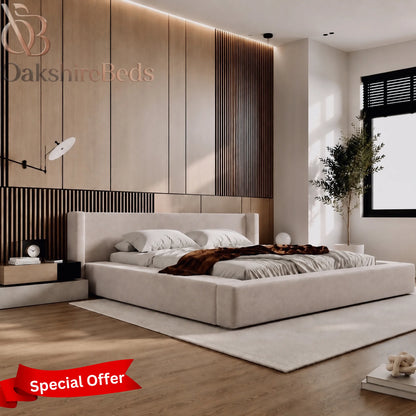 Rowan Ottoman Wing Bed – Luxury Storage Bed Frame | OakshireBeds UK