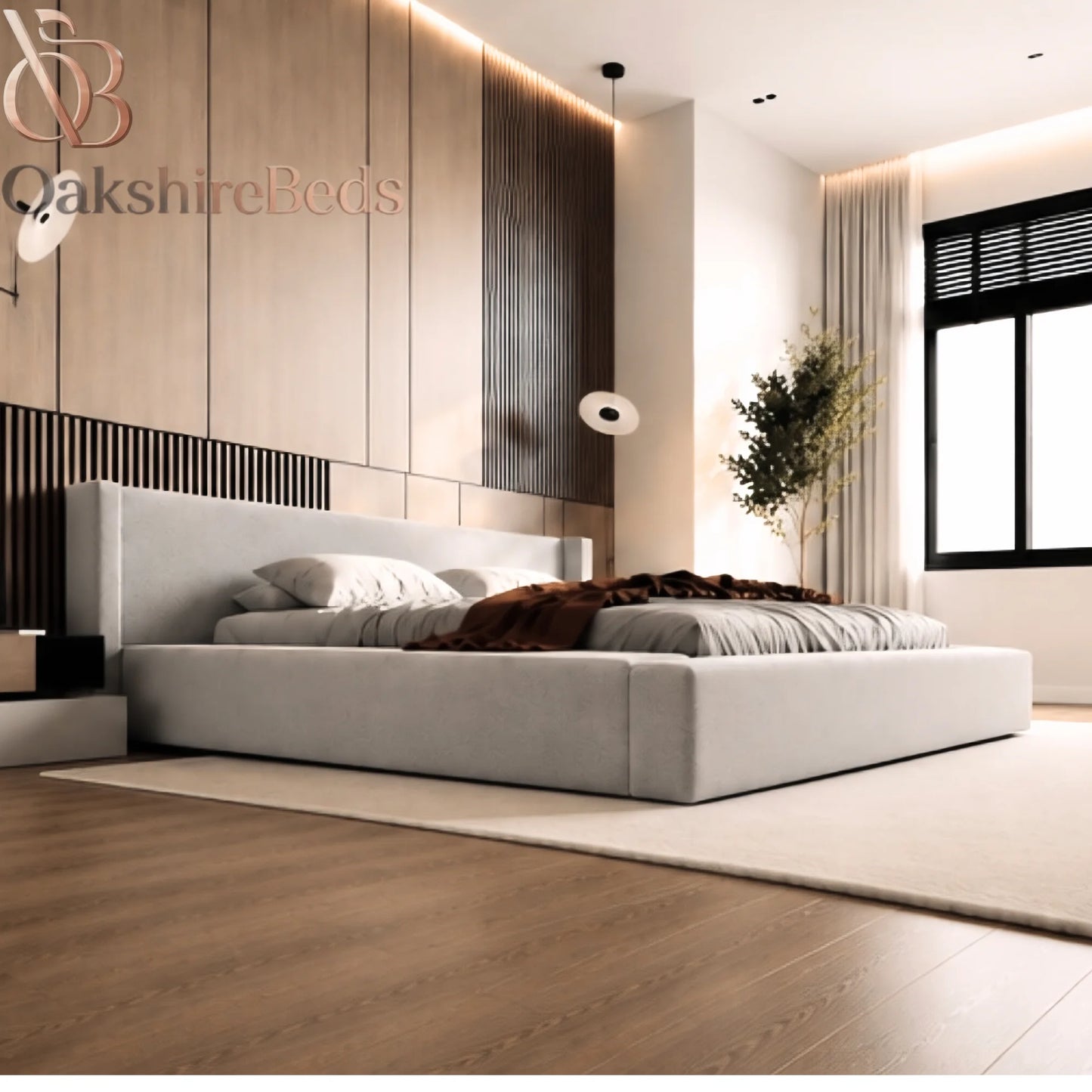 Rowan Ottoman Wing Bed – Luxury Storage Bed Frame | OakshireBeds UK