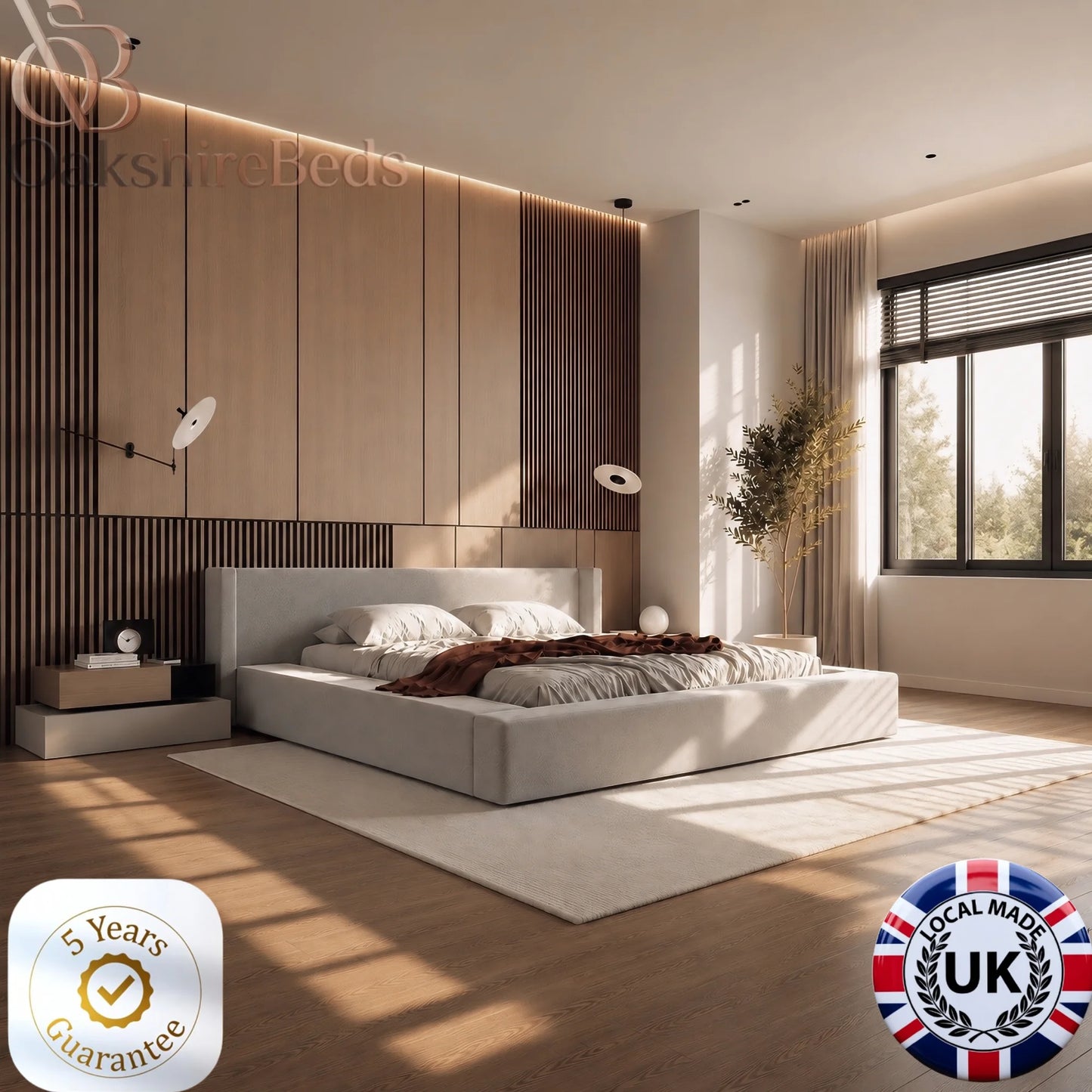 Rowan Ottoman Wing Bed – Luxury Storage Bed Frame | OakshireBeds UK