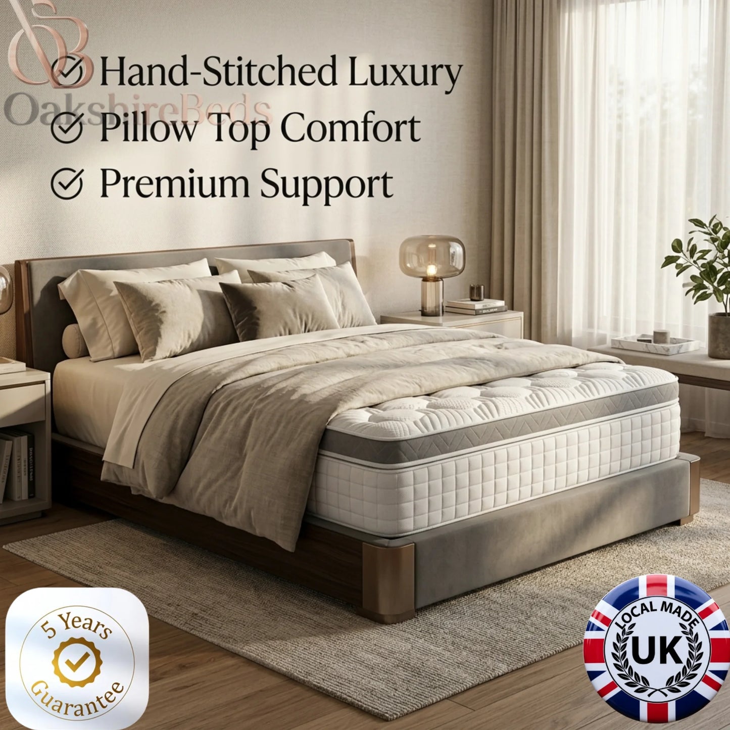 Royal Comfort Hand-Stitched Pillow Top Mattress