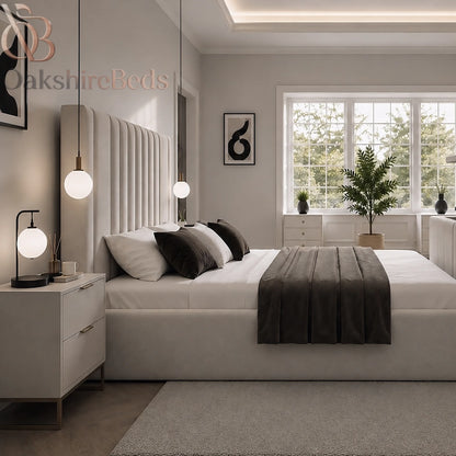 Seraphina Luxe TV Bed – Luxury Upholstered TV Bed Frame UK | OakshireBeds