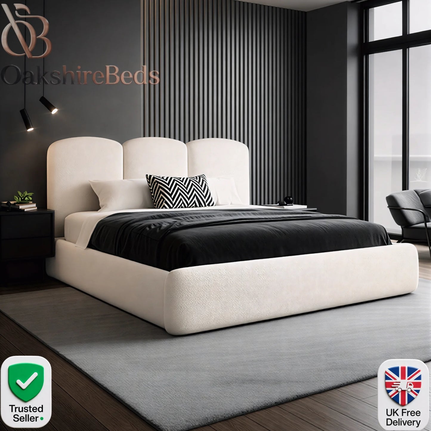 Luxe Luxury Upholstered Bed Frame – Handcrafted Bed UK 