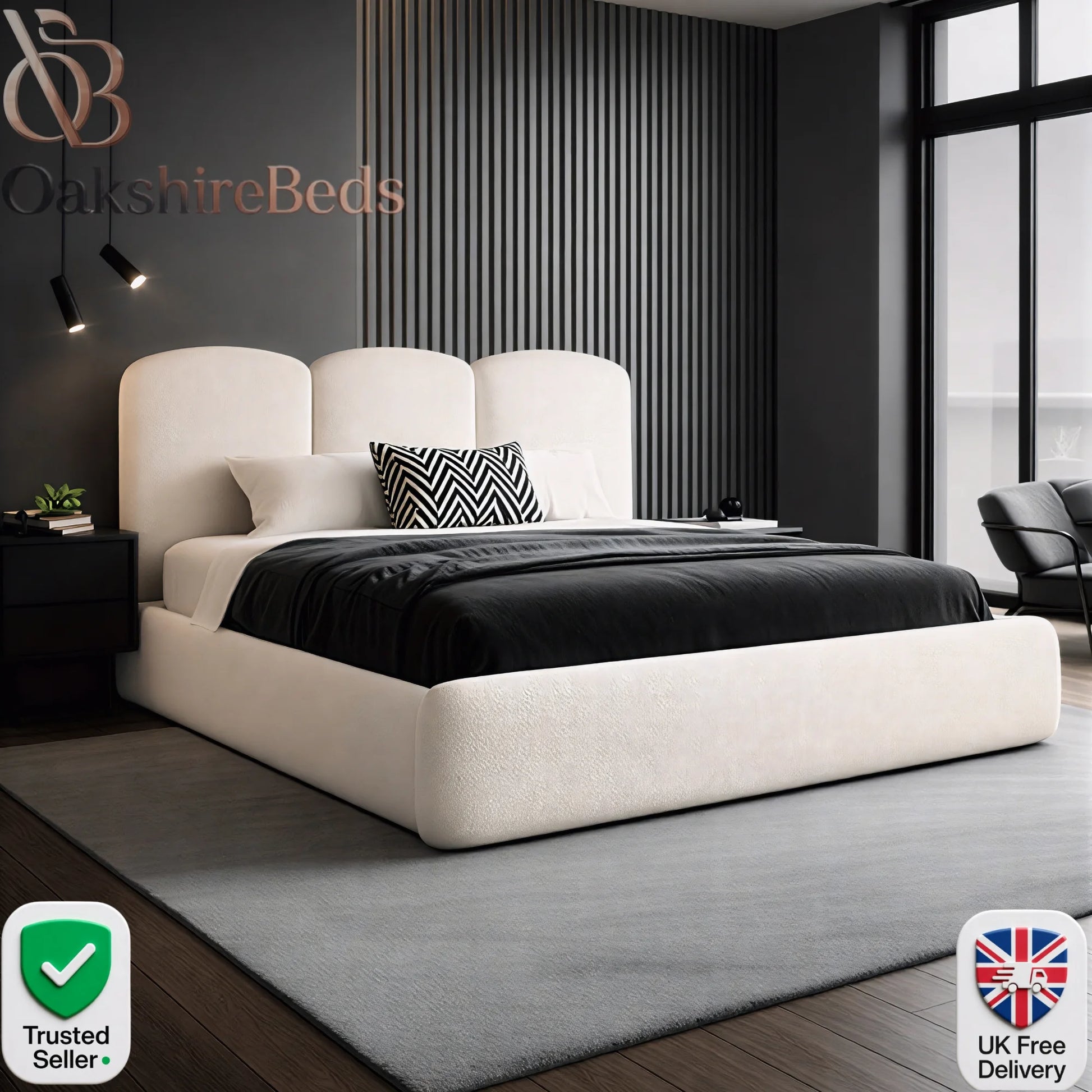 Luxe Luxury Upholstered Bed Frame – Handcrafted Bed UK 