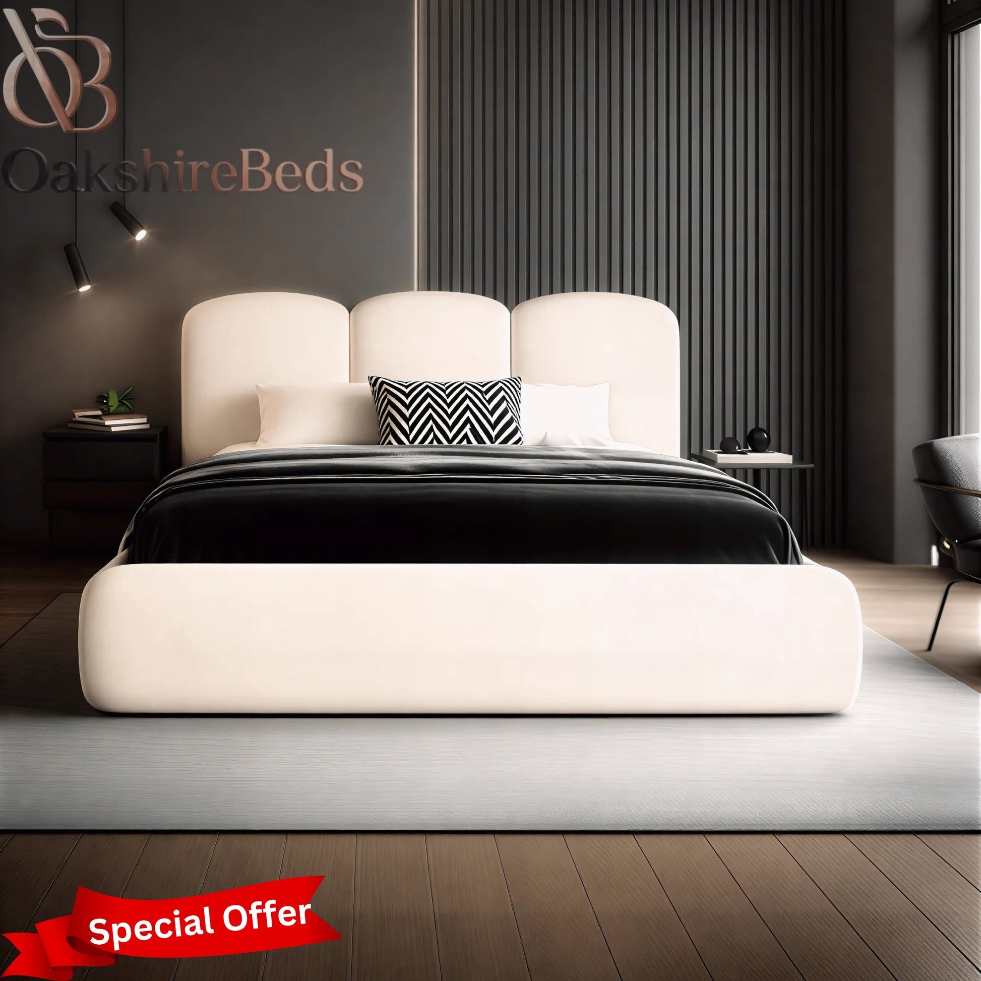Luxe Luxury Upholstered Bed Frame – Handcrafted Bed UK 