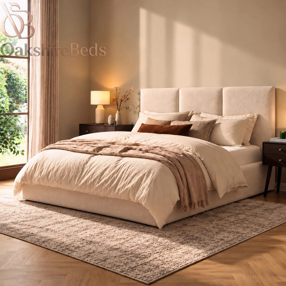 Siena Luxe Luxury Upholstered Bed Frame – Handcrafted Bed UK | OakshireBeds