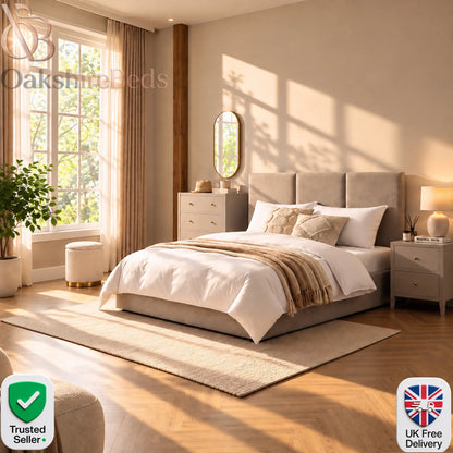 Siena Luxe Luxury Upholstered Bed Frame – Handcrafted Bed UK | OakshireBeds