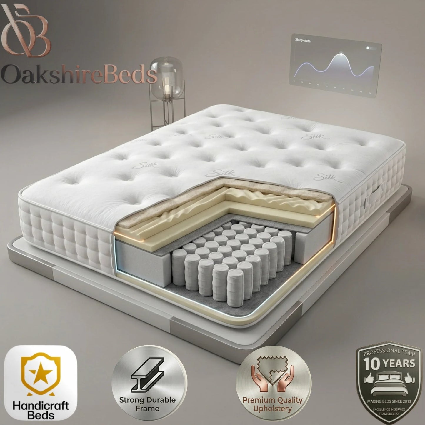 Soft Silk Regent 2000 Pocket Sprung Mattress UK – Luxury Medium Firm Support | OakshireBeds