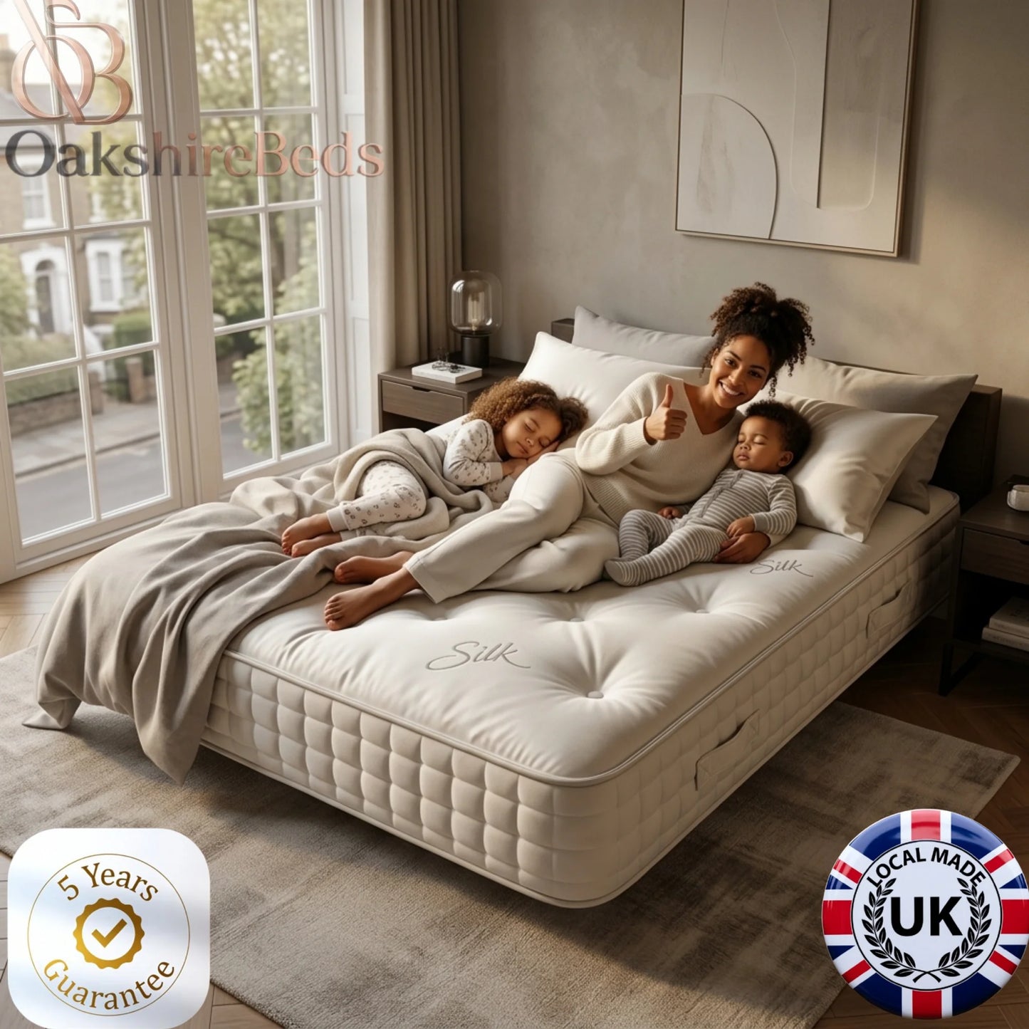 Soft Silk Regent 2000 Pocket Sprung Mattress UK – Luxury Medium Firm Support | OakshireBeds