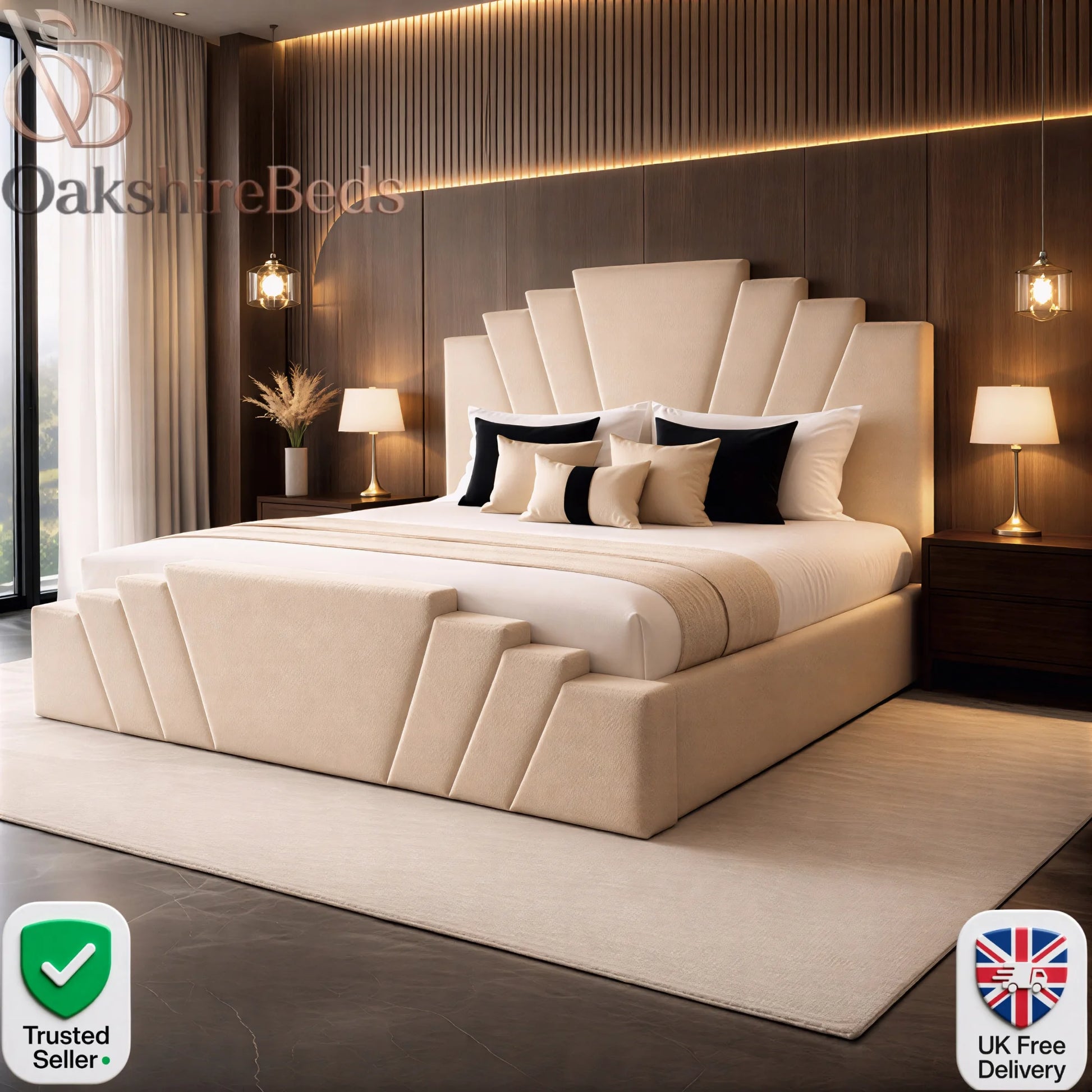 Sogno Luxury Upholstered Bed Frame | Elegant Modern Bed | OakshireBeds