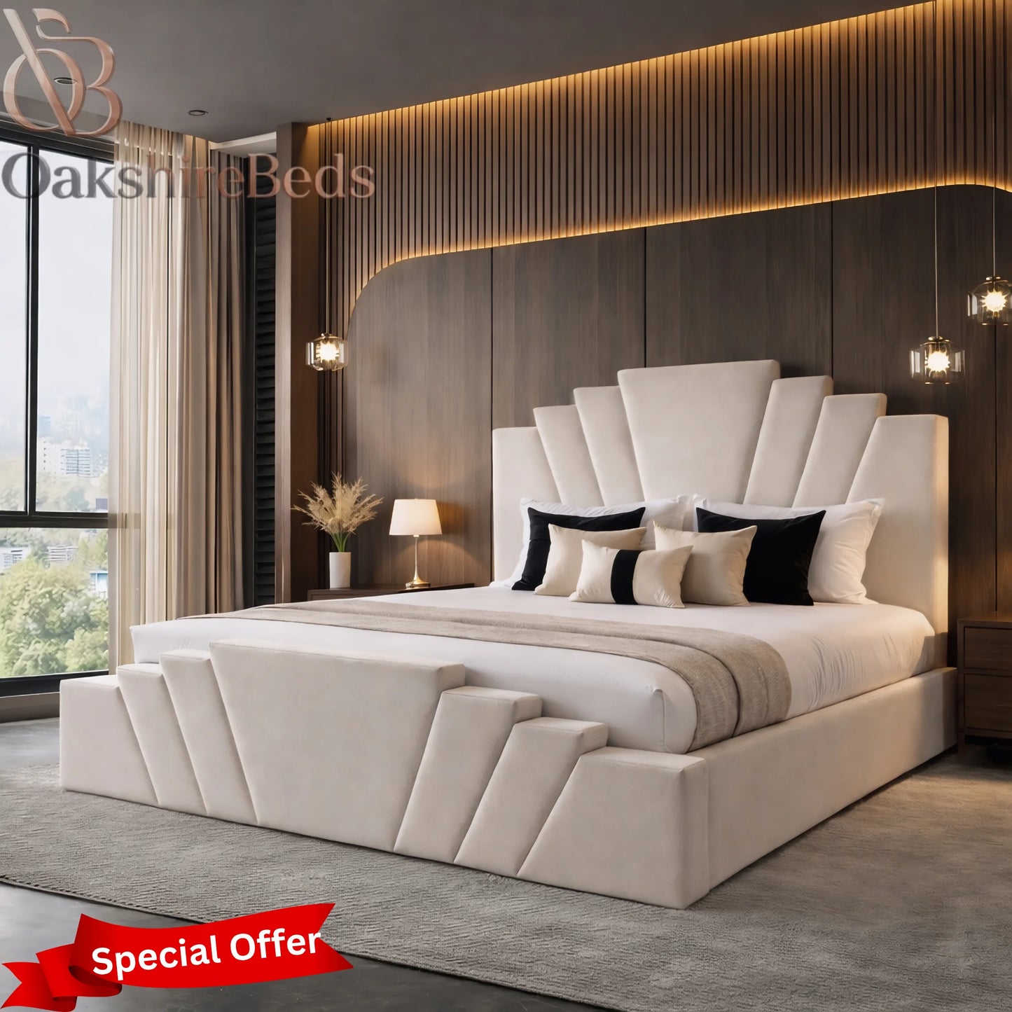 Sogno Luxury Upholstered Bed Frame | Elegant Modern Bed | OakshireBeds