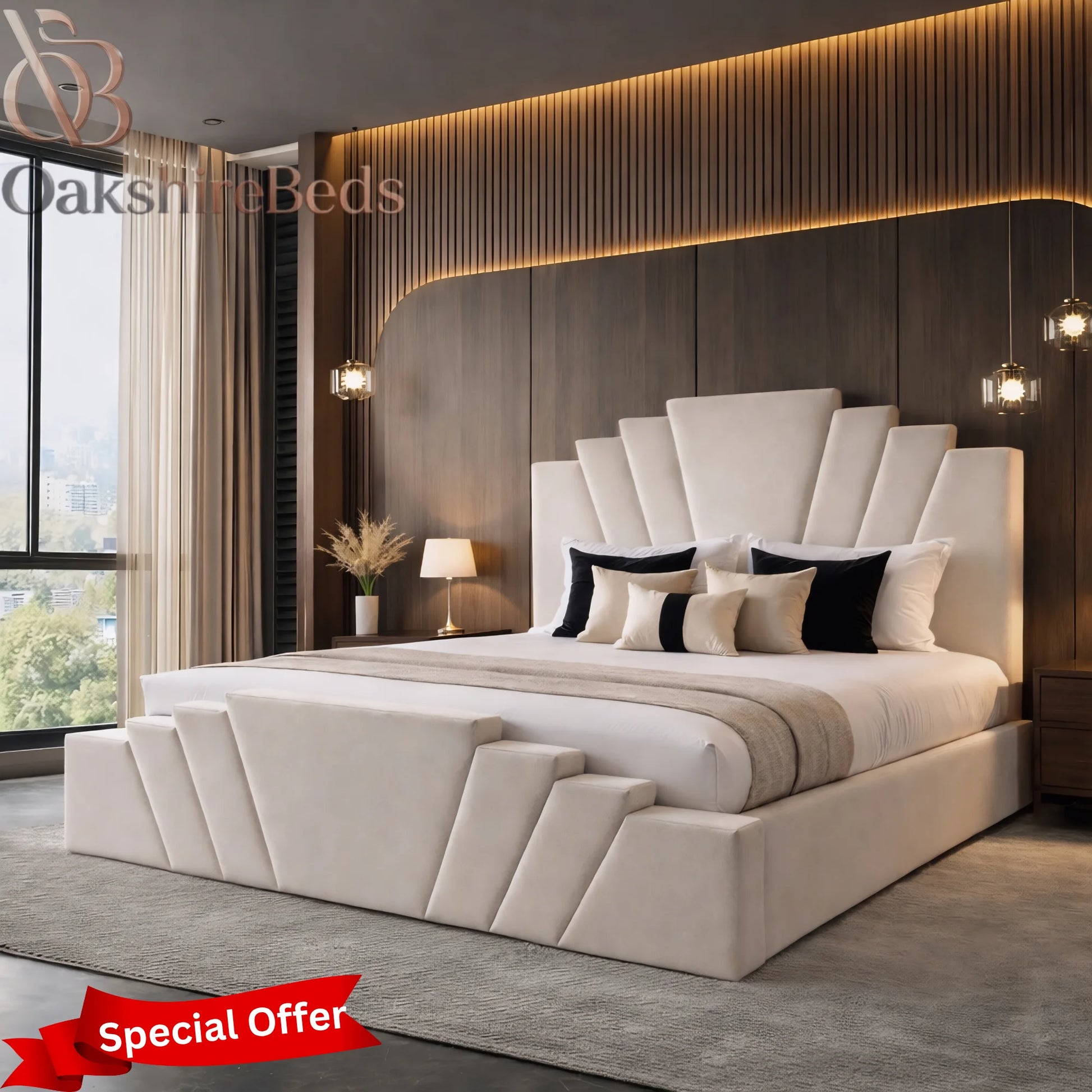 Sogno Luxury Upholstered Bed Frame | Elegant Modern Bed | OakshireBeds