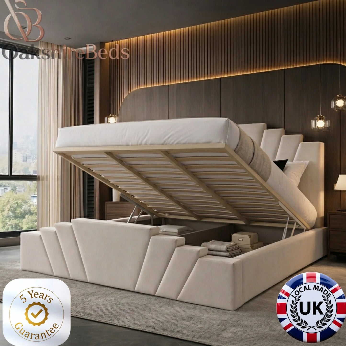 Sogno Luxury Upholstered Bed Frame | Elegant Modern Bed | OakshireBeds