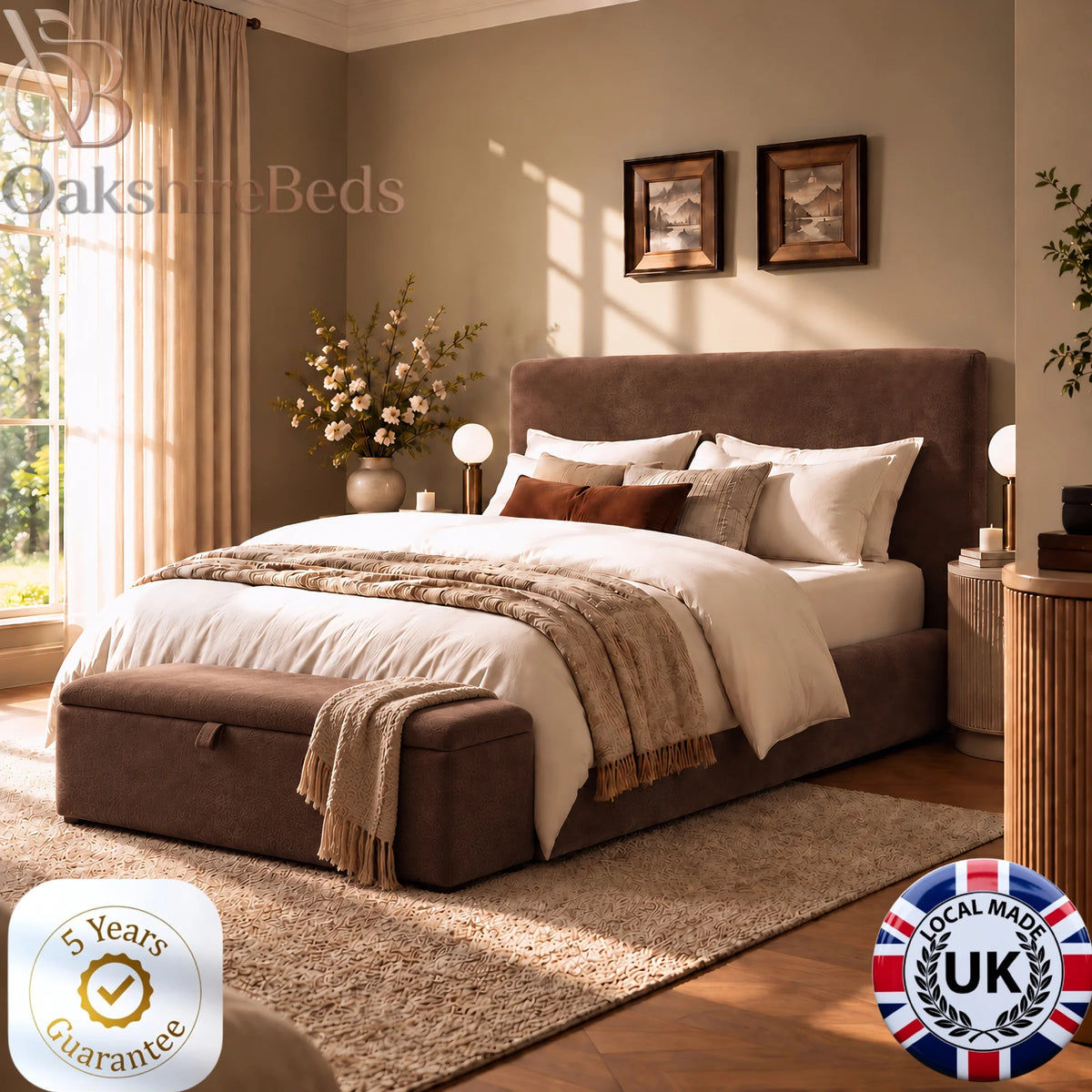 Soho Storage Bed UK | Ottoman Bed | Modern Upholstered Bed | OakshireBeds