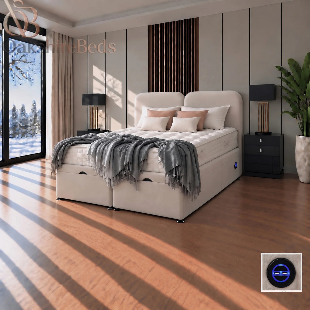 Solo PowerLift Electric Solid Divan Ottoman Bed Base