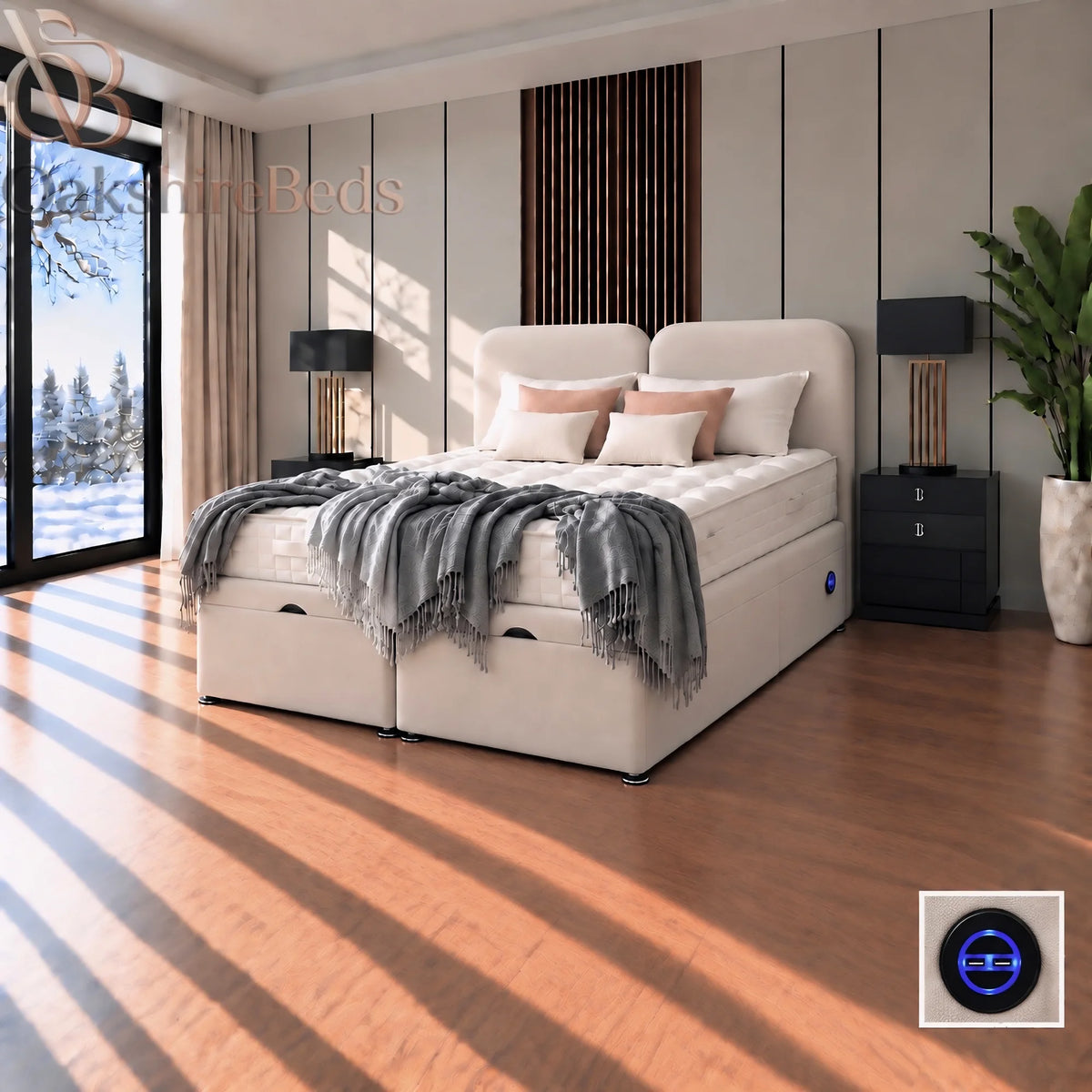 Solo PowerLift Electric Solid Divan Ottoman Bed Base